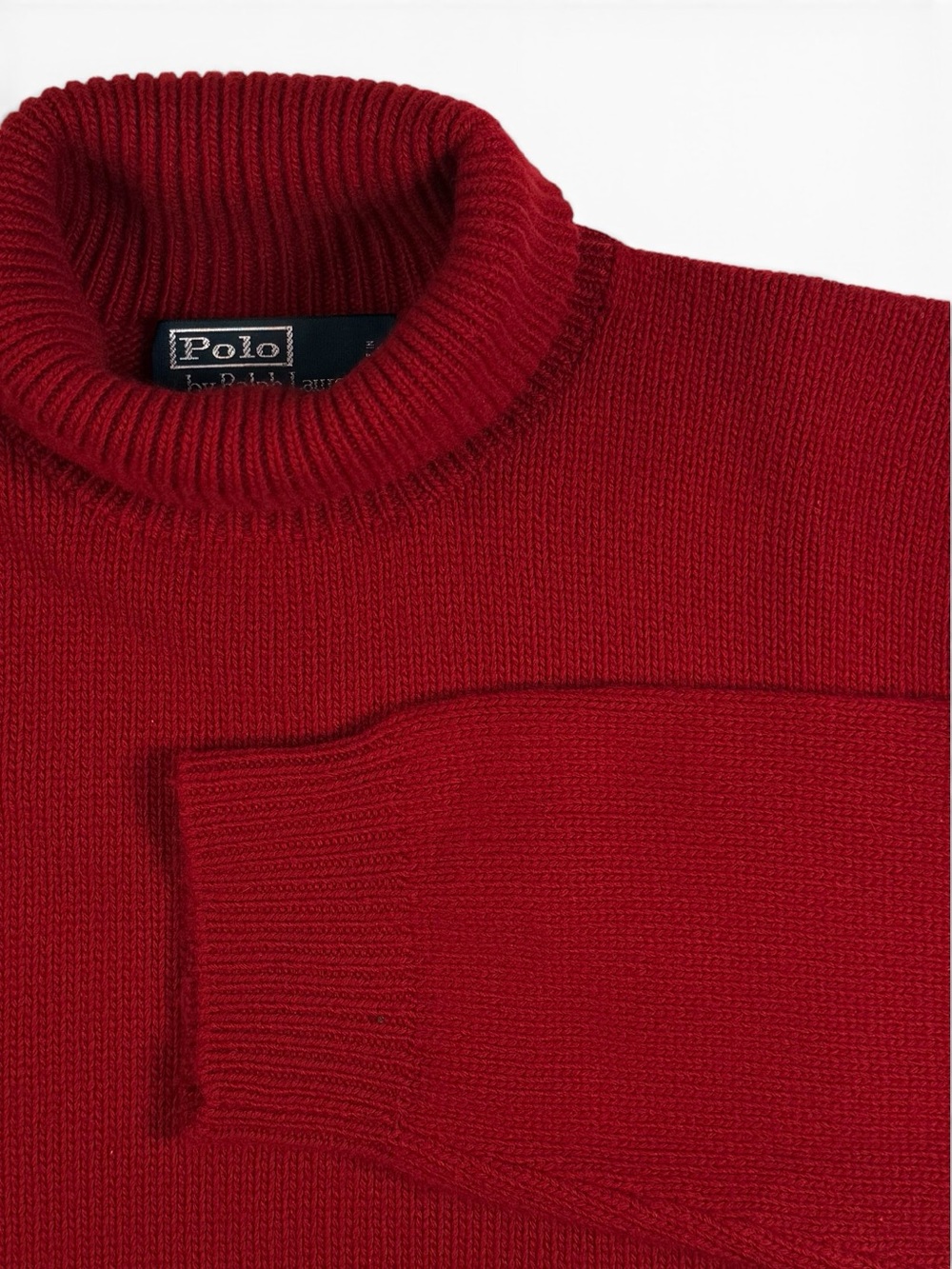 Polo Ralph Lauren Cashmere Wool Turtleneck Sweater Red XL